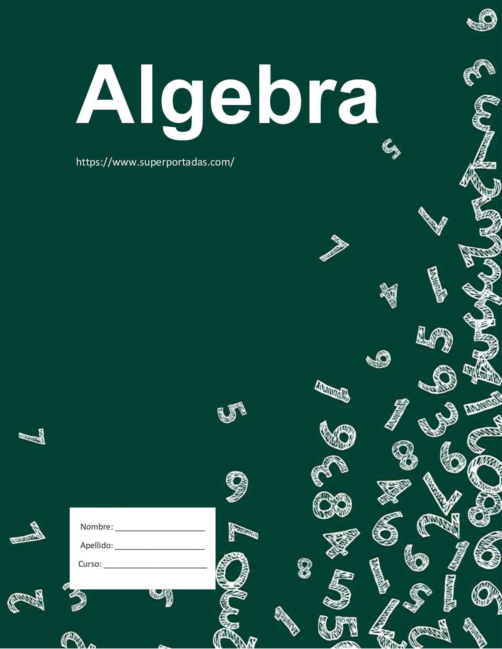 Portada GreenNumbergrey - algebra