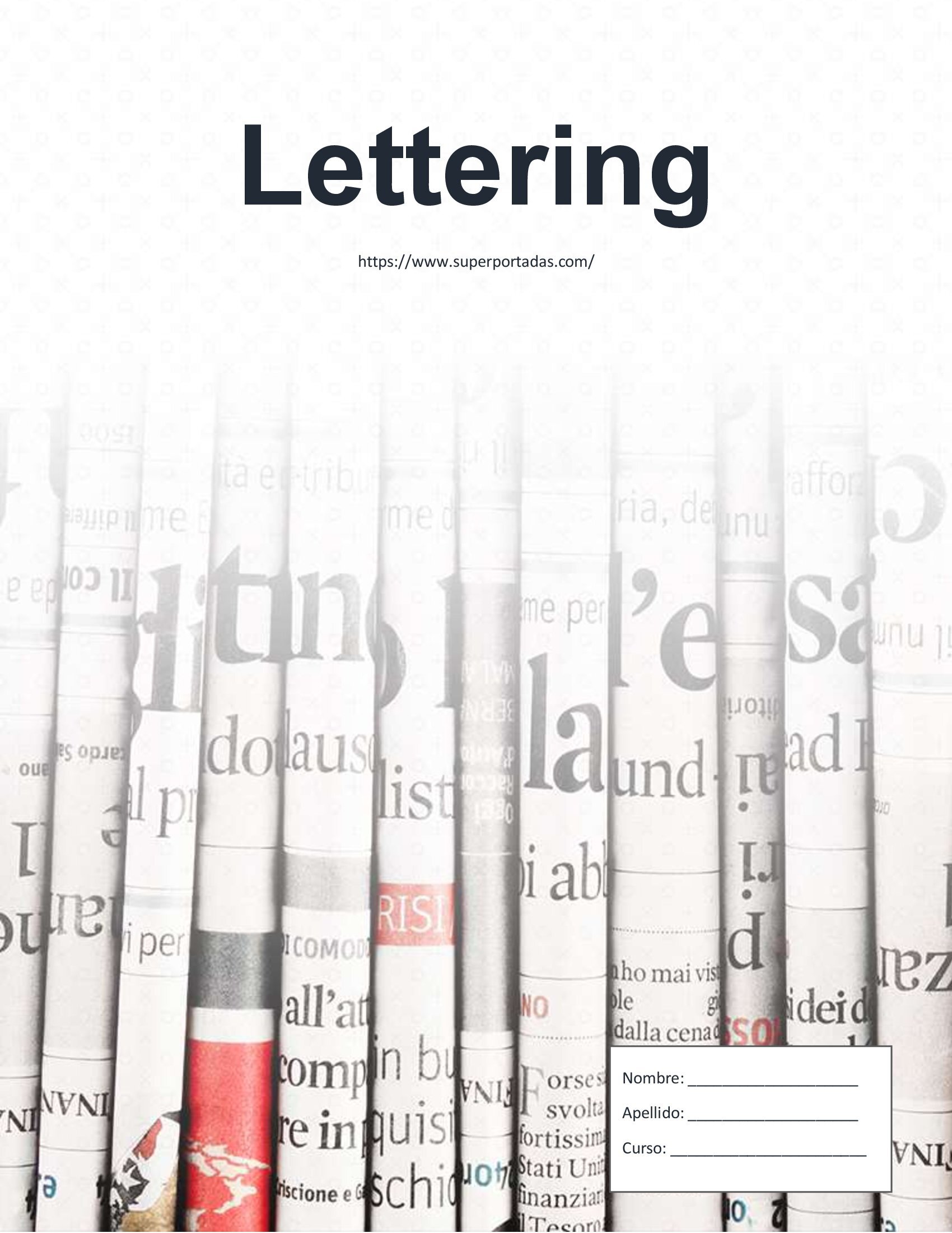 Portada Newsitems - lettering