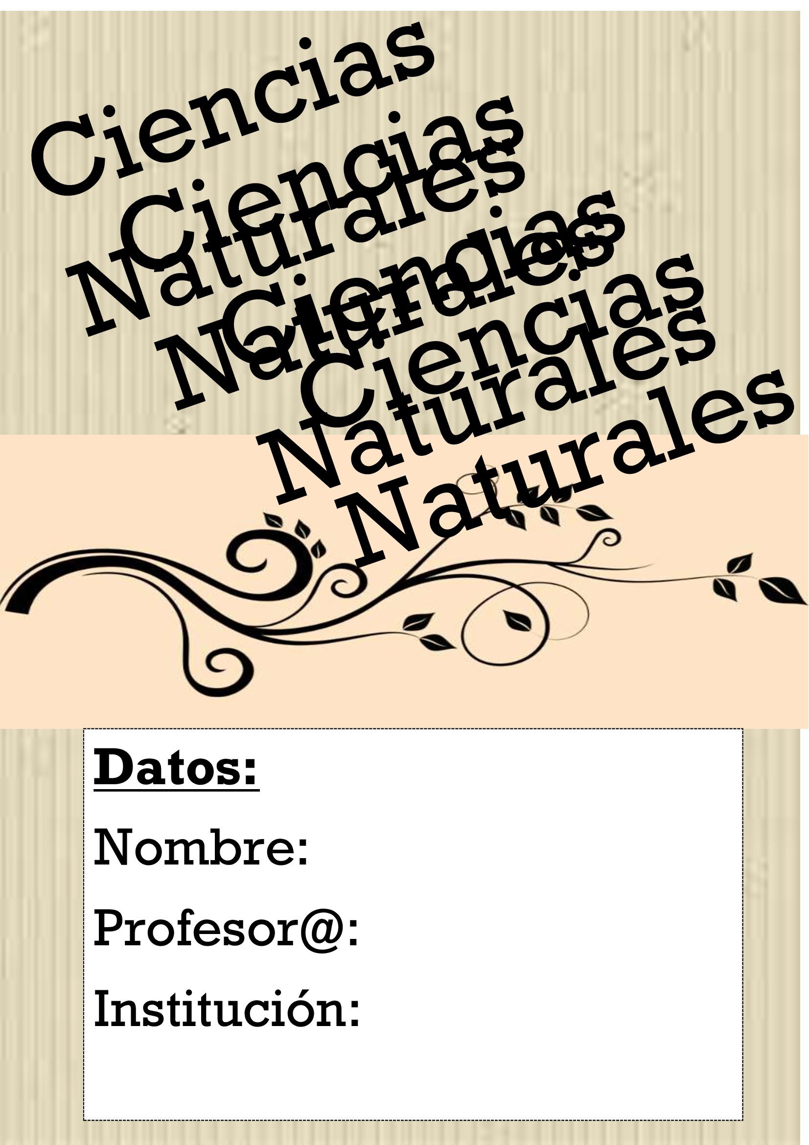 Portada ciencias - lettering